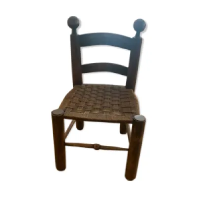 chaises anciennes années - bois corde