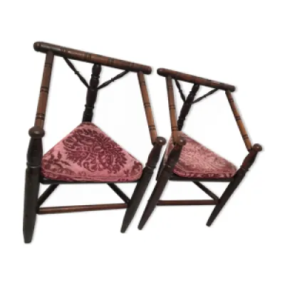 Paire fauteuils - anglais antique
