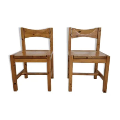 Paire de chaises en bois - 1960 pin