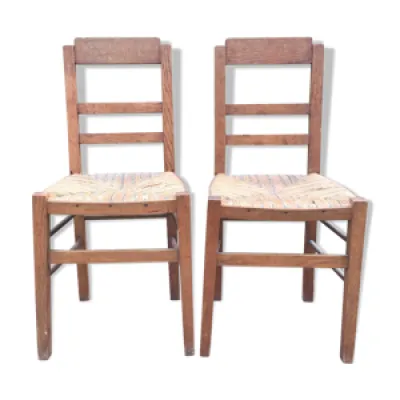 2 chaises vintage en - assises