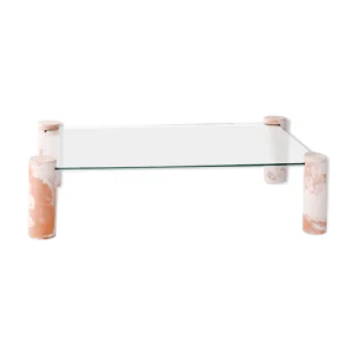 Table céramique et verre - blanche