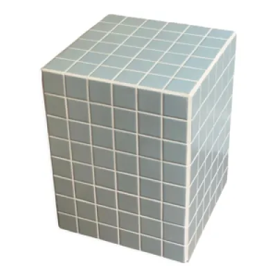 Table d’appoint cube - blanc bleu