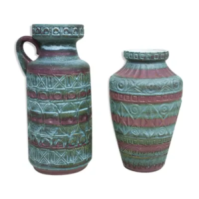 Set of 2 vases vintage - bay west germany