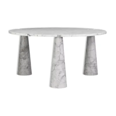Round dining table Eros in Carrara