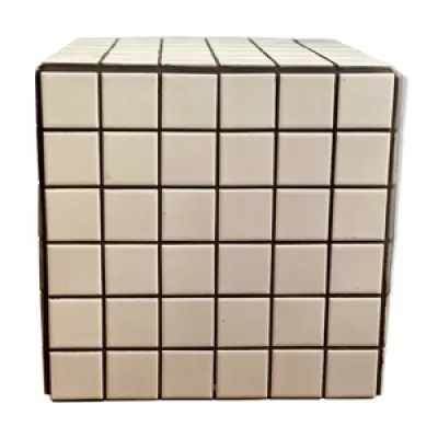 table d'appoint cube - noir blanc