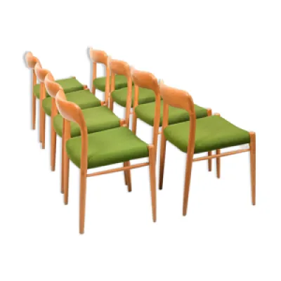 Ensemble de 8 chaises - danoises niels