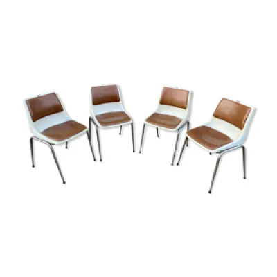 Suite de 4 chaises Design - allibert 1970