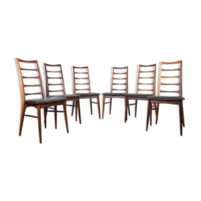 Série de 6 chaises danoises - liz