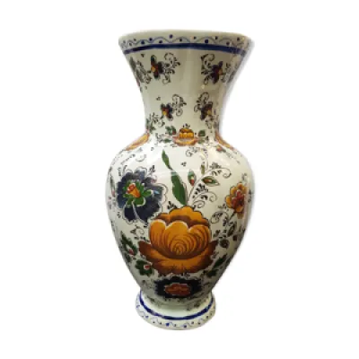 Ancien vase h becquet - fleurs