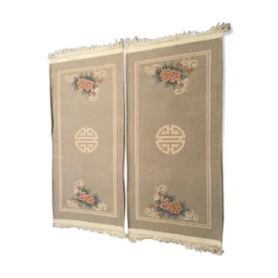 Paire de tapis chinois - chine canton