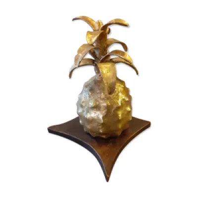 Bloc porte anans en bronze - bois