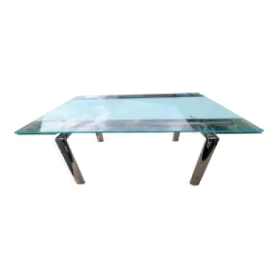 Table extensible en acier - verre