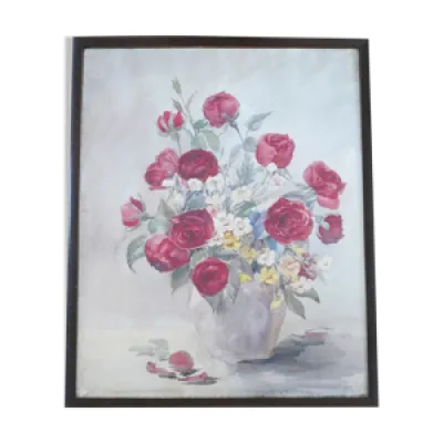 Tableau peinture d'une - bouquet