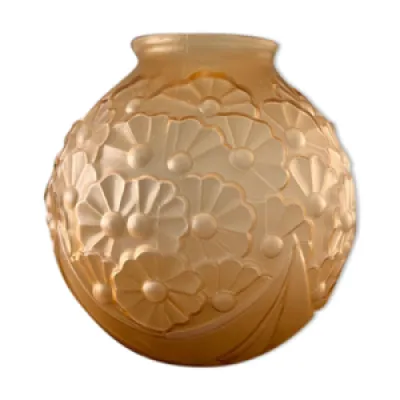 Vase boule Art Déco, - marguerites