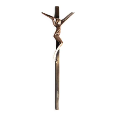 Crucifix moderniste en - bronze