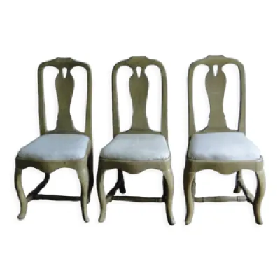 3 chaises suèdoises - baroques