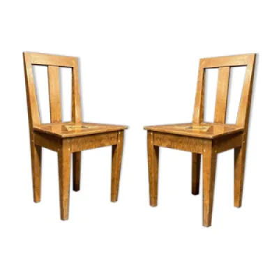 Ensemble de 2 chaises - peintes