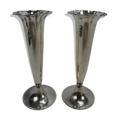 Paire vases argent massif - small