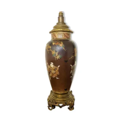 Vase en porcelaine de - bronze lampe