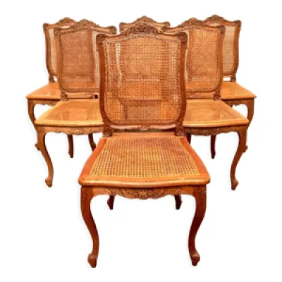 Suite de six chaises - chene massif style