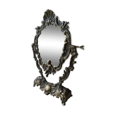 Miroir de table psyché - bronze laiton