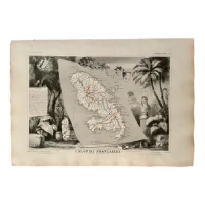 Carte illustrée de la - 1840