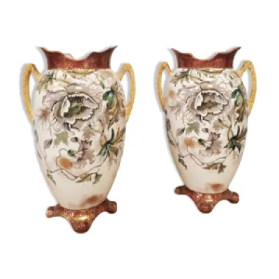 Paire de vases en ceramique - satsuma