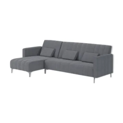 Canapé d'angle réversible - gris lit