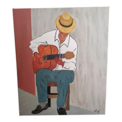 toile Paseo Cubano Guitariste