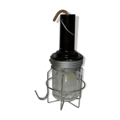 lampe industrielle baladeuse - verre metal