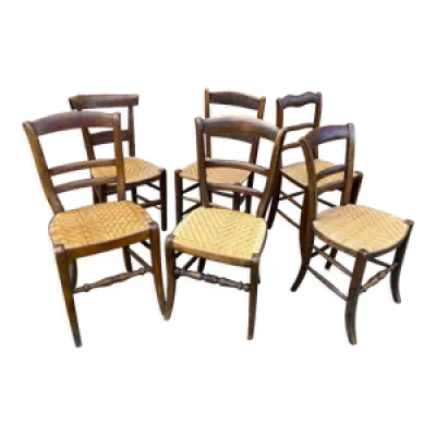 Lot de 6 chaises bistrot - brasserie 1920
