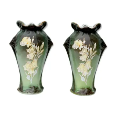 Paire de vases en céramique - luneville