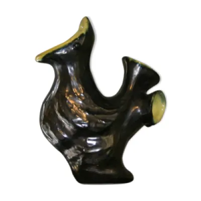 Vase en forme de poule - jaune noir