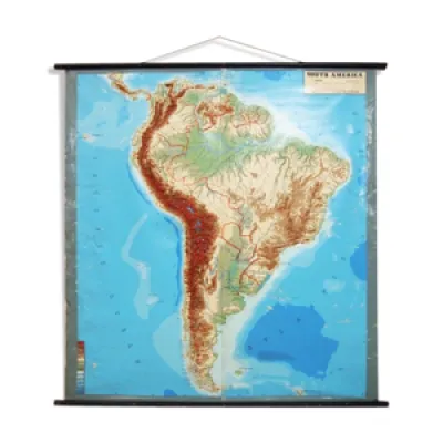 Carte du relief d'Amérique - sud