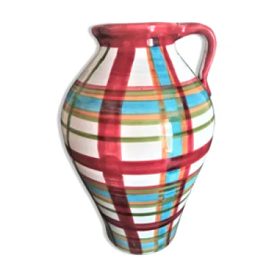 Vase moderniste en forme - peint main
