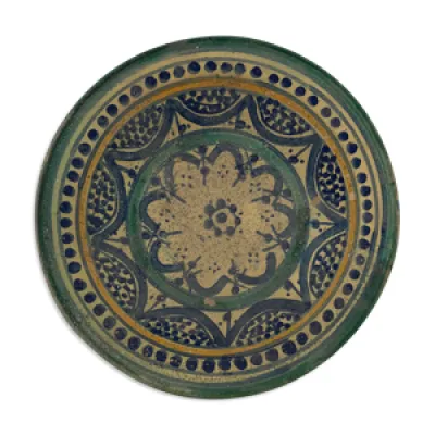 Plat en céramique glaçure - tunisie