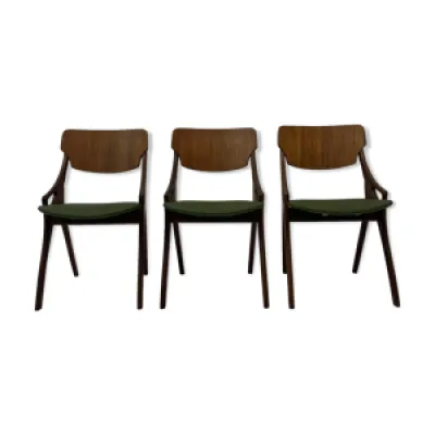 set 3 chaises salle - 1950