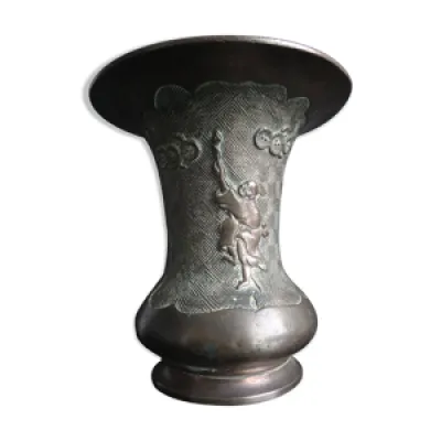 ancien vase balustre - bronze