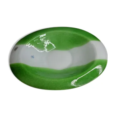 Plat décoratif ovale - vert