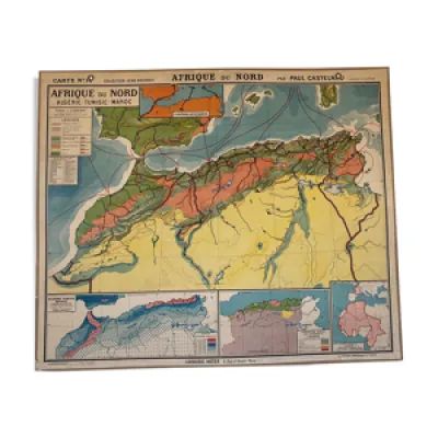 Carte géographique scolaire - ancienne
