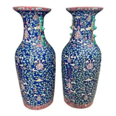 Paire de vases chinois - porcelaine fin