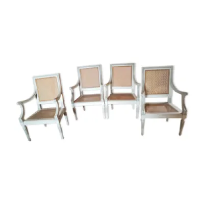 4 fauteuils italiens - bois paille
