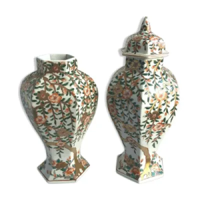 Paire de vase balustre - chine porcelaine