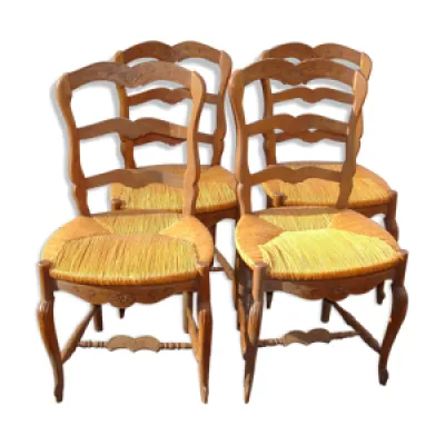 Série de 4 chaises en - 1950 chene
