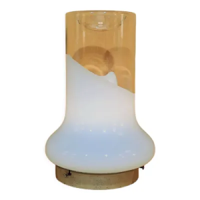 lampe de table italienne - verre 1970