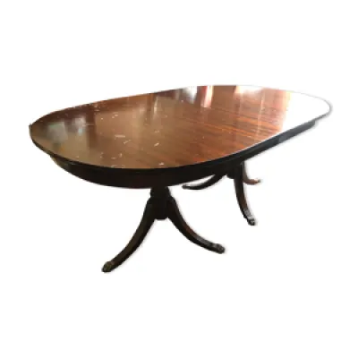 Table à manger en bois - bronze pied