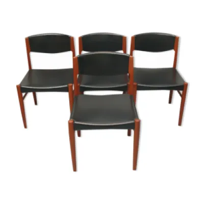 Ensemble de 4 chaises - teck danoises