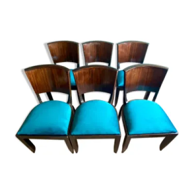 Suite de 6 chaises Art - macassar