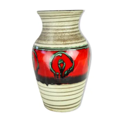 Vase frise rond - rouge vert
