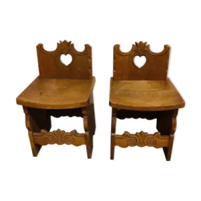 Paire de chaises en chêne - 1900